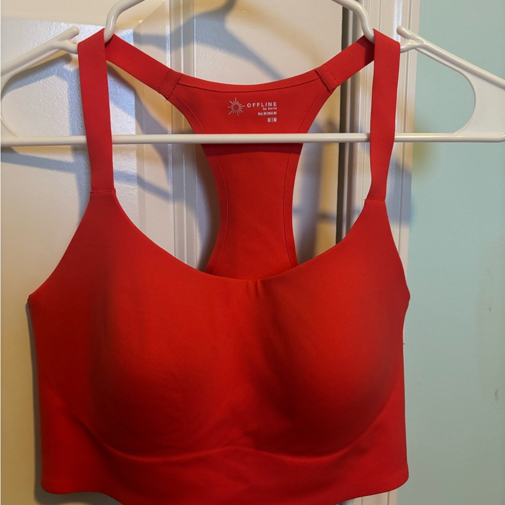 Aerie Vibrant Coral Sports Bra